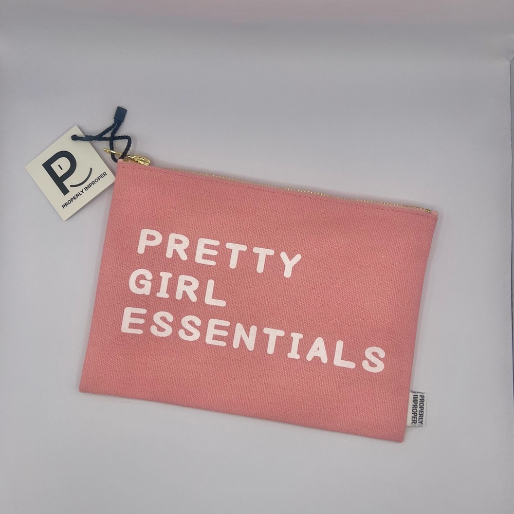 Pink Pouch with Text - Picture 3 of 4